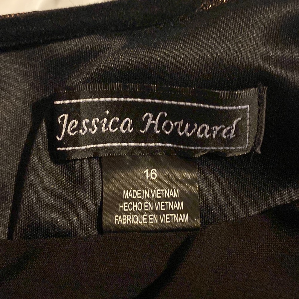 Jessica Howard Black and Gold Midi Dress - Picture 5 of 5